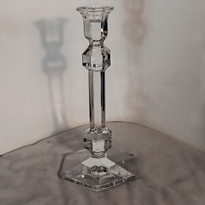 Val St Lambert "Gardenia" Discontinued Single Light Crystal Candlestick